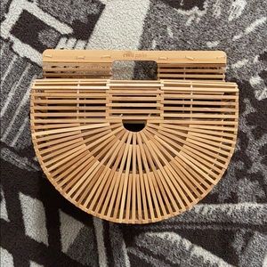 NWOT Large Cult Gaia Wooden Purse